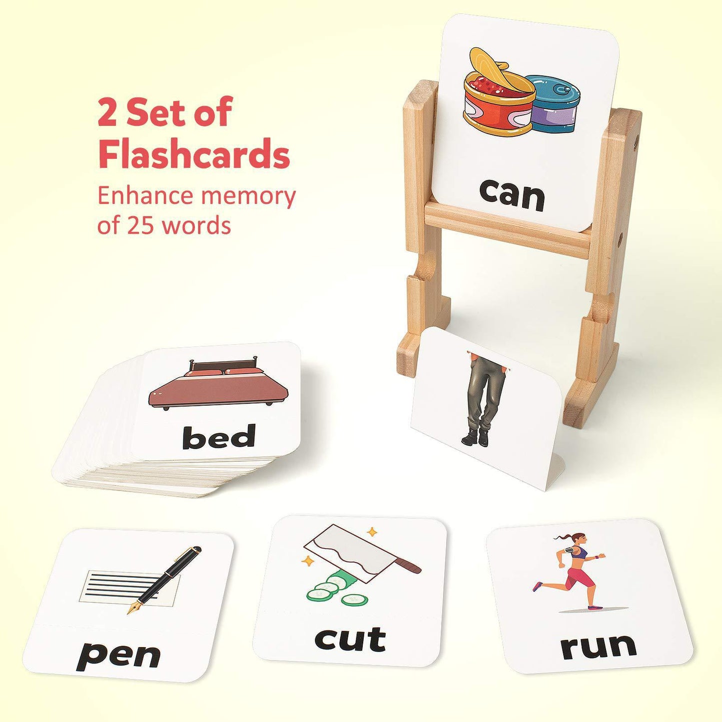Wooden Rotating Alphabet Puzzle Reading Blocks